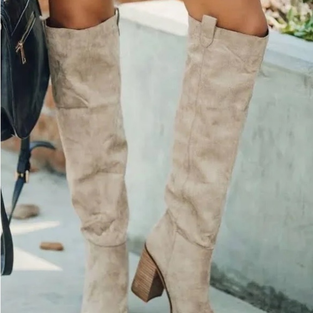 Vici Saint Slouch Suede Knee-High Boots